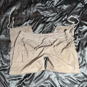 Y2k tan cargo capri pants